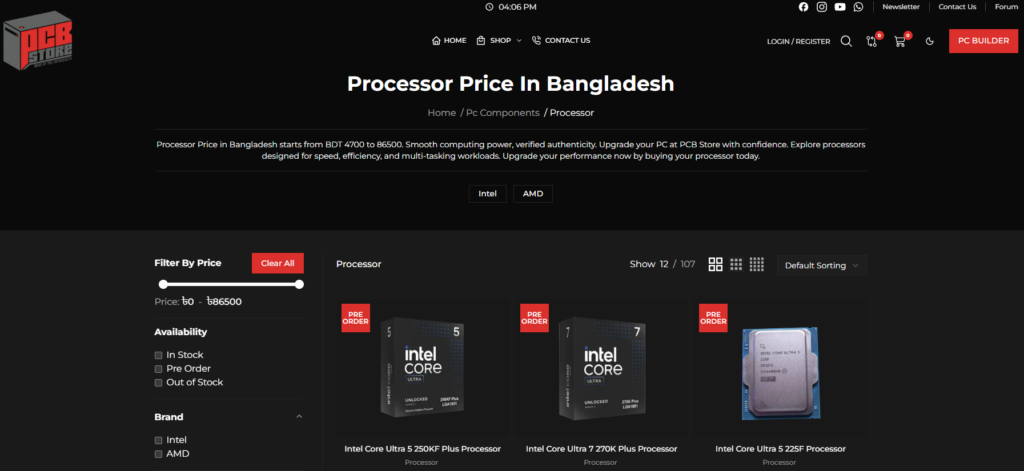 High-Performance Processors in BD: Choose Between AMD Ryzen & Intel