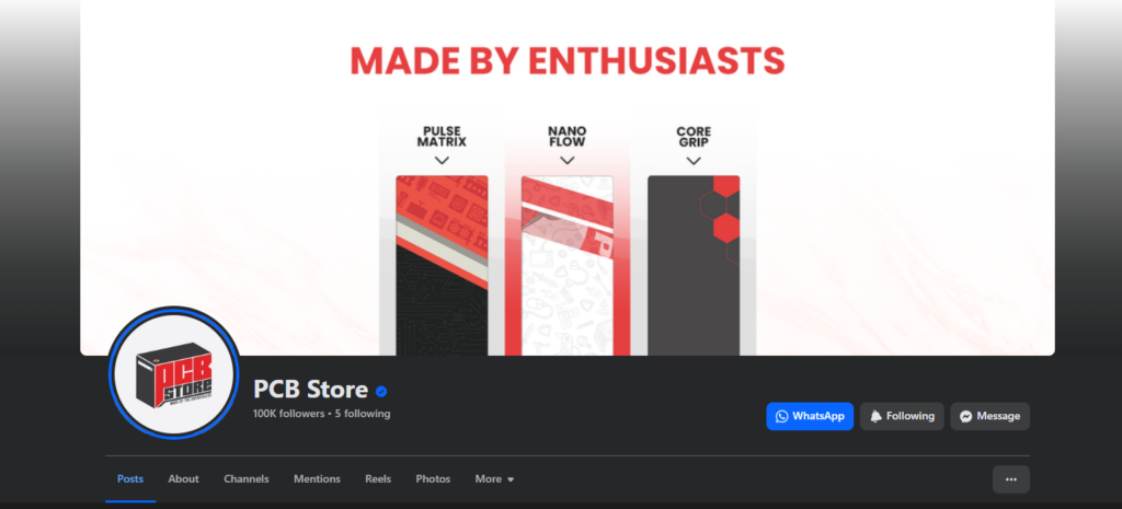 PCB Store facebook page 100k
