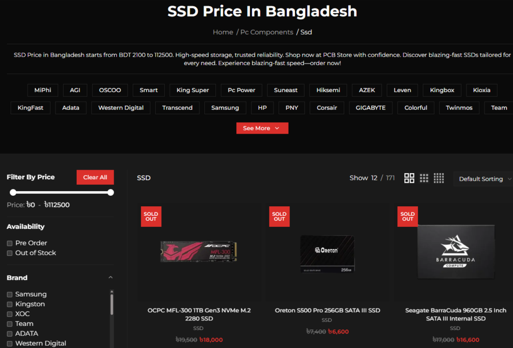 Blazing Fast Storage Solutions: SATA & NVMe M.2 SSD Prices in BD